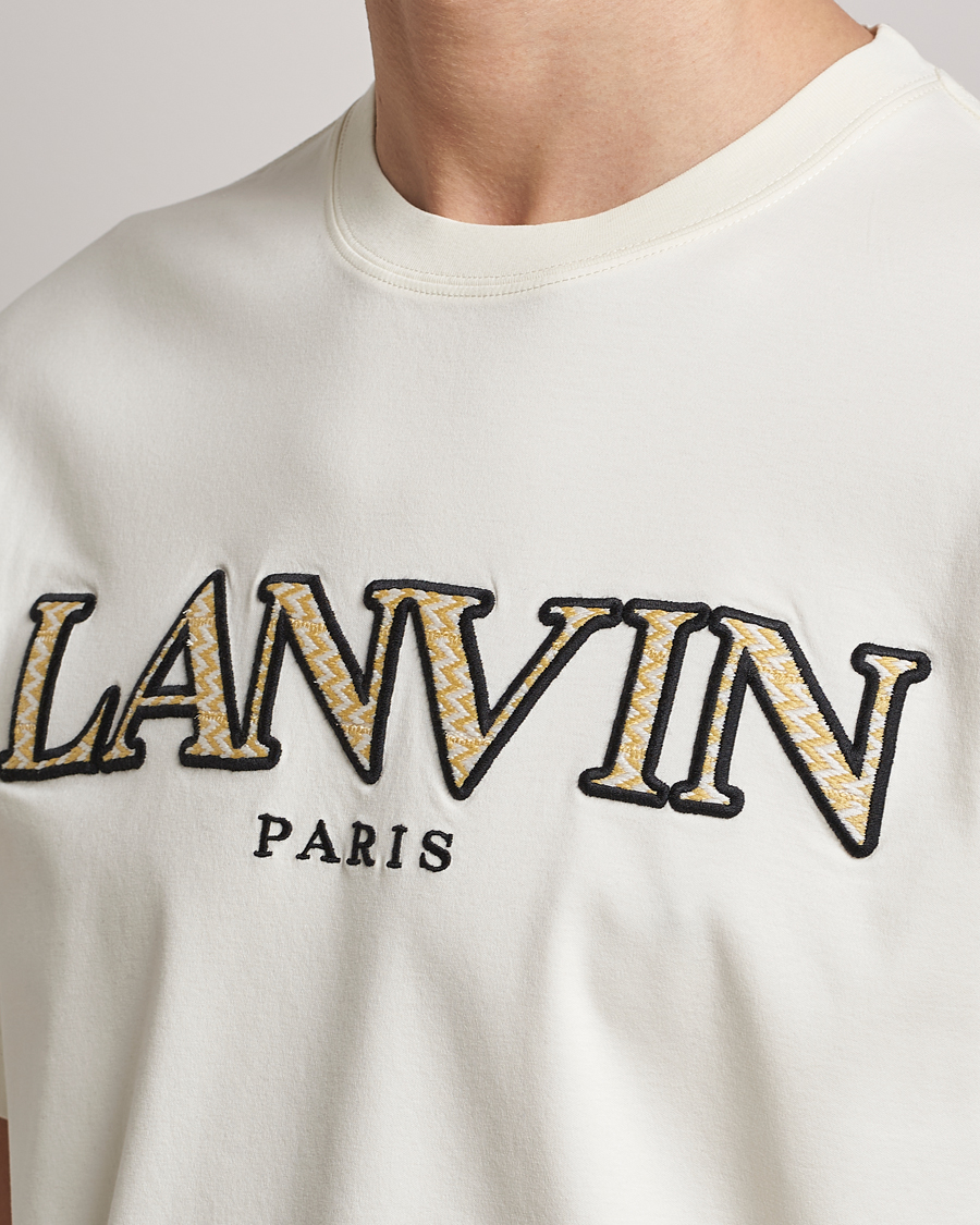Herren | T-Shirts | Lanvin | Curb Embroidered Logo T-Shirt Milk