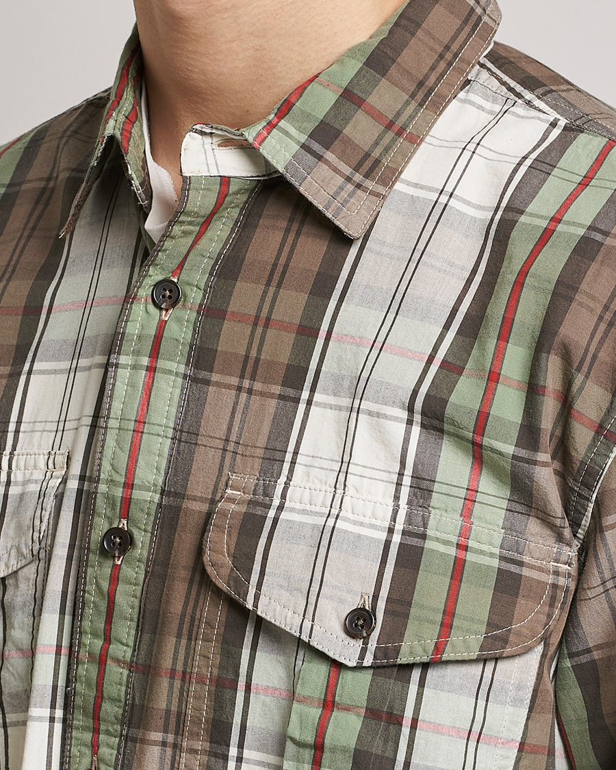 Herren | Hemden | Filson | Washed Feather Cloth Shirt Sage/Olive Plaid