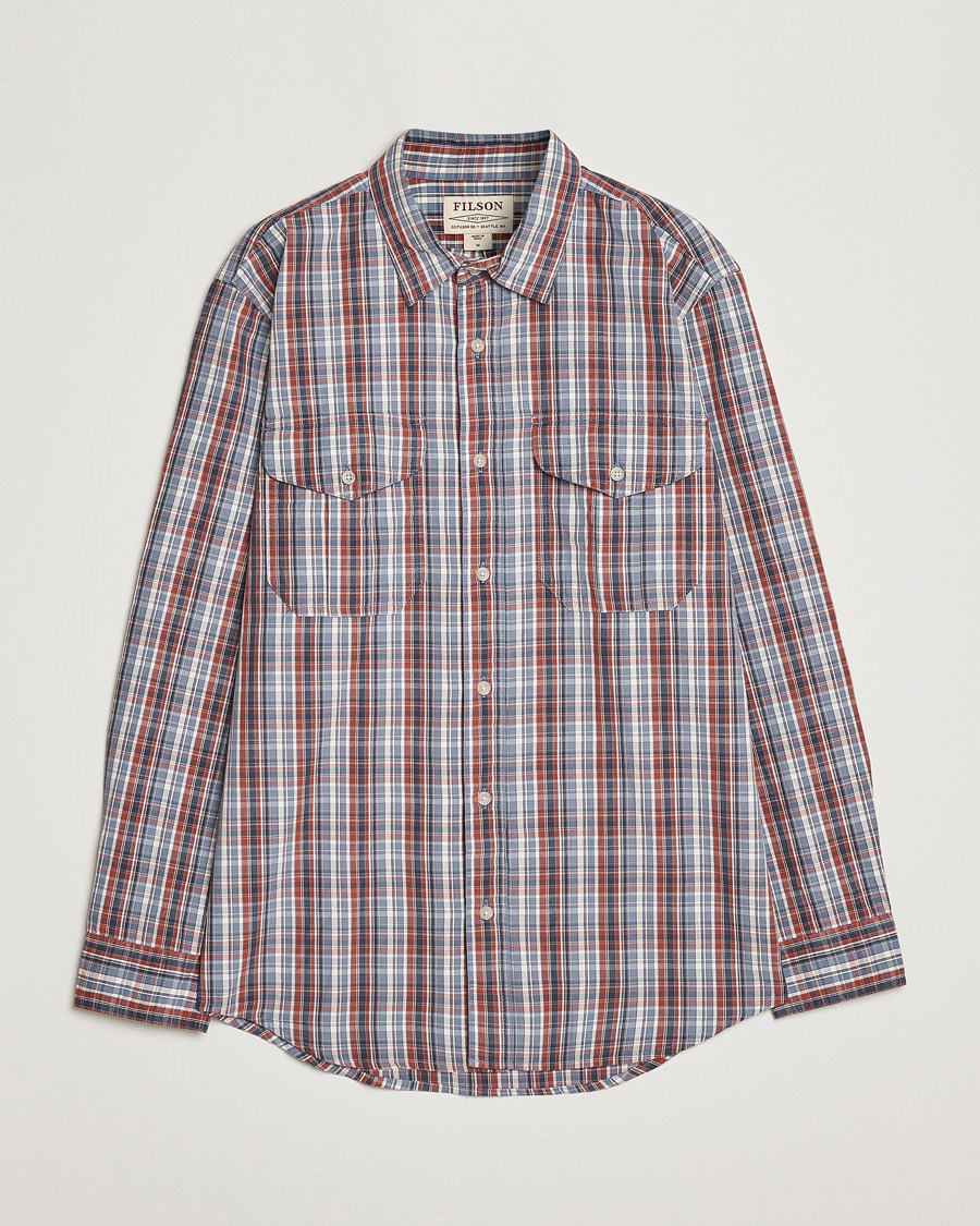 Herren | Hemden | Filson | Washed Feather Cloth Shirt Navy/Iron/Ivory
