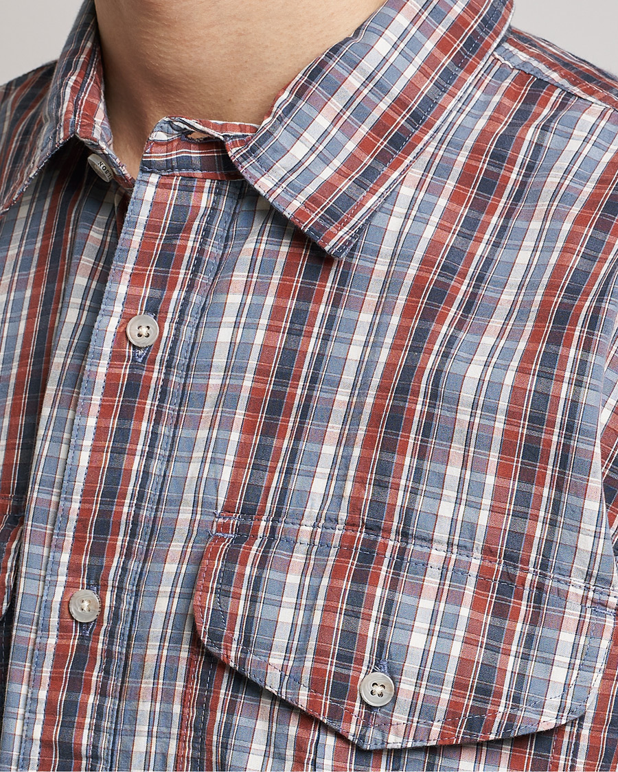 Herren | Hemden | Filson | Washed Feather Cloth Shirt Navy/Iron/Ivory