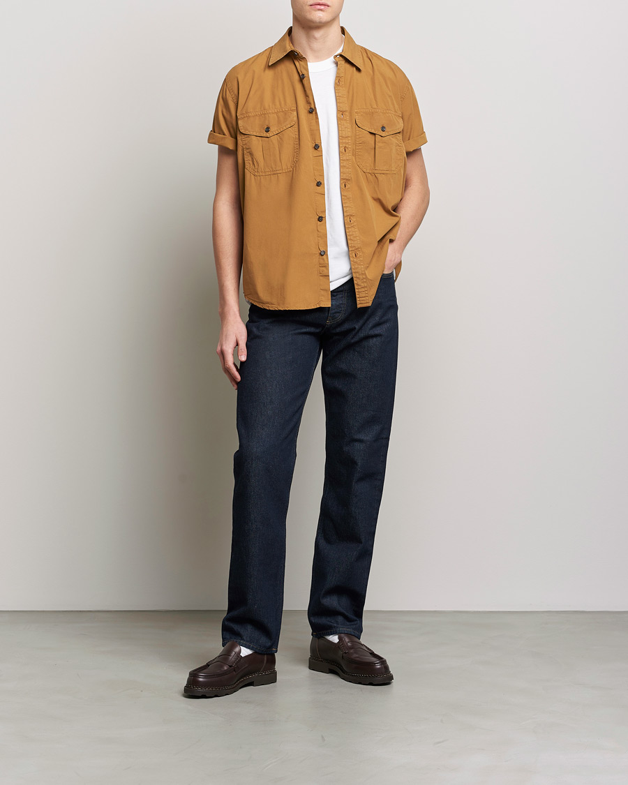 Herren | Hemden | Filson | Washed Feather Cloth Short Sleeve Shirt Gold Ochre