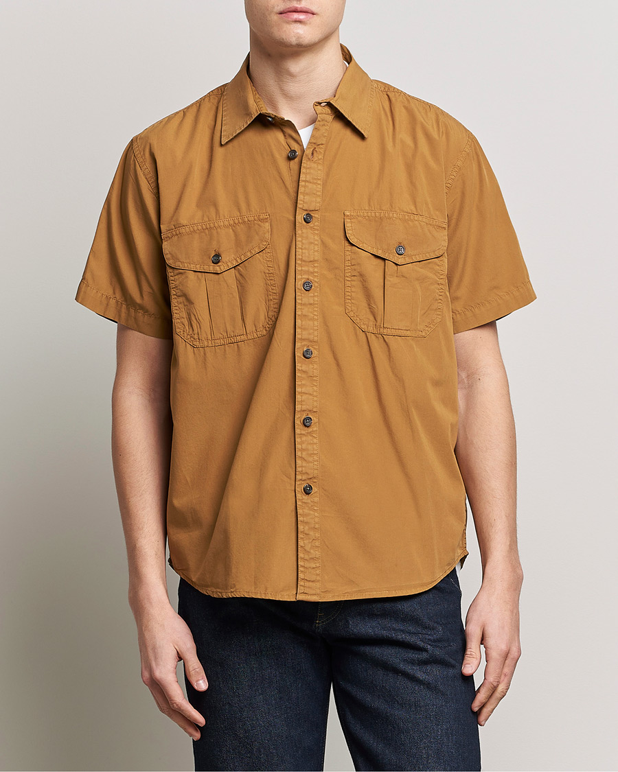 Herren | Hemden | Filson | Washed Feather Cloth Short Sleeve Shirt Gold Ochre