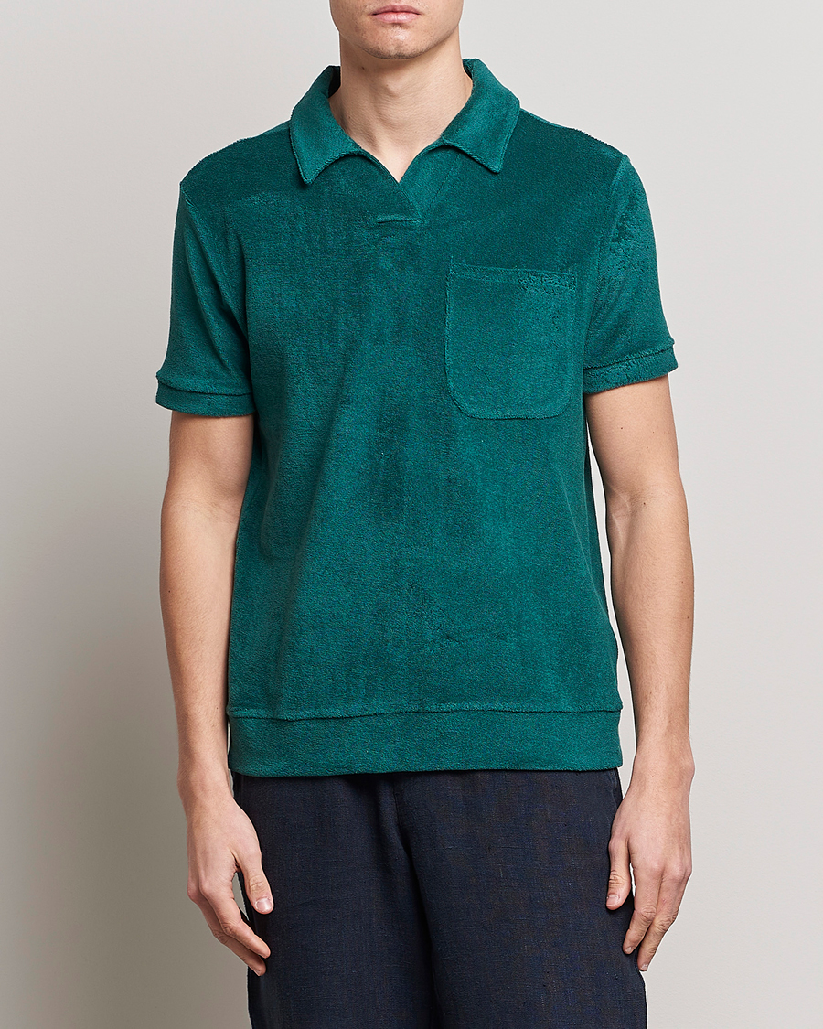 Herren | Poloshirts | The Resort Co | Terry Polo Shirt Emerald Green