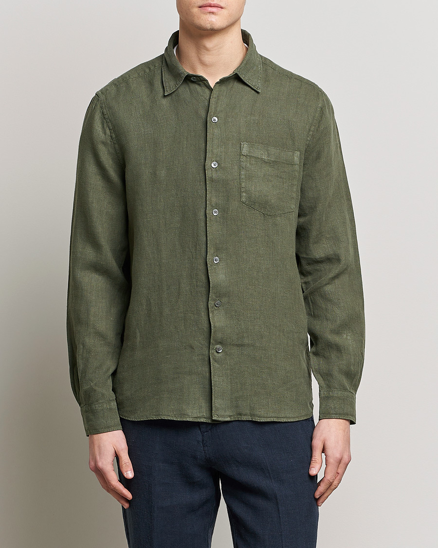 Herr |  | A Day\'s March | Abu Linen Shirt Seaweed