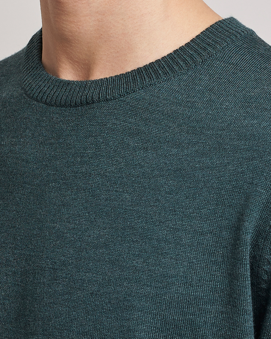 Herren | Pullover | A Day's March | Alagon Merino Crew Pine mel