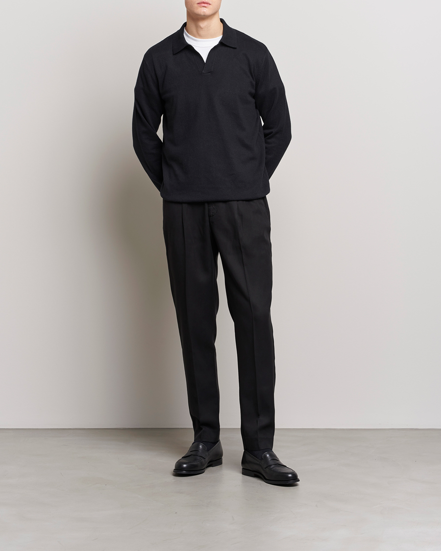 Herren | Hosen | A Day's March | Smart Trouser Tencel Black