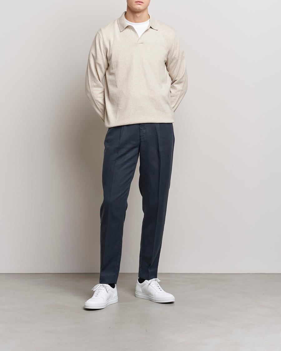 Herren | Hosen | A Day's March | Smart Trouser Tencel Navy
