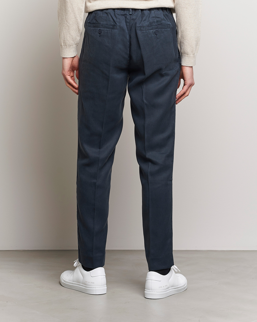 Herren | Hosen | A Day's March | Smart Trouser Tencel Navy