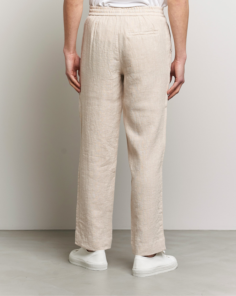 Herren | Hosen | A Day's March | Tamait Drawstring Linen Trousers Oyster