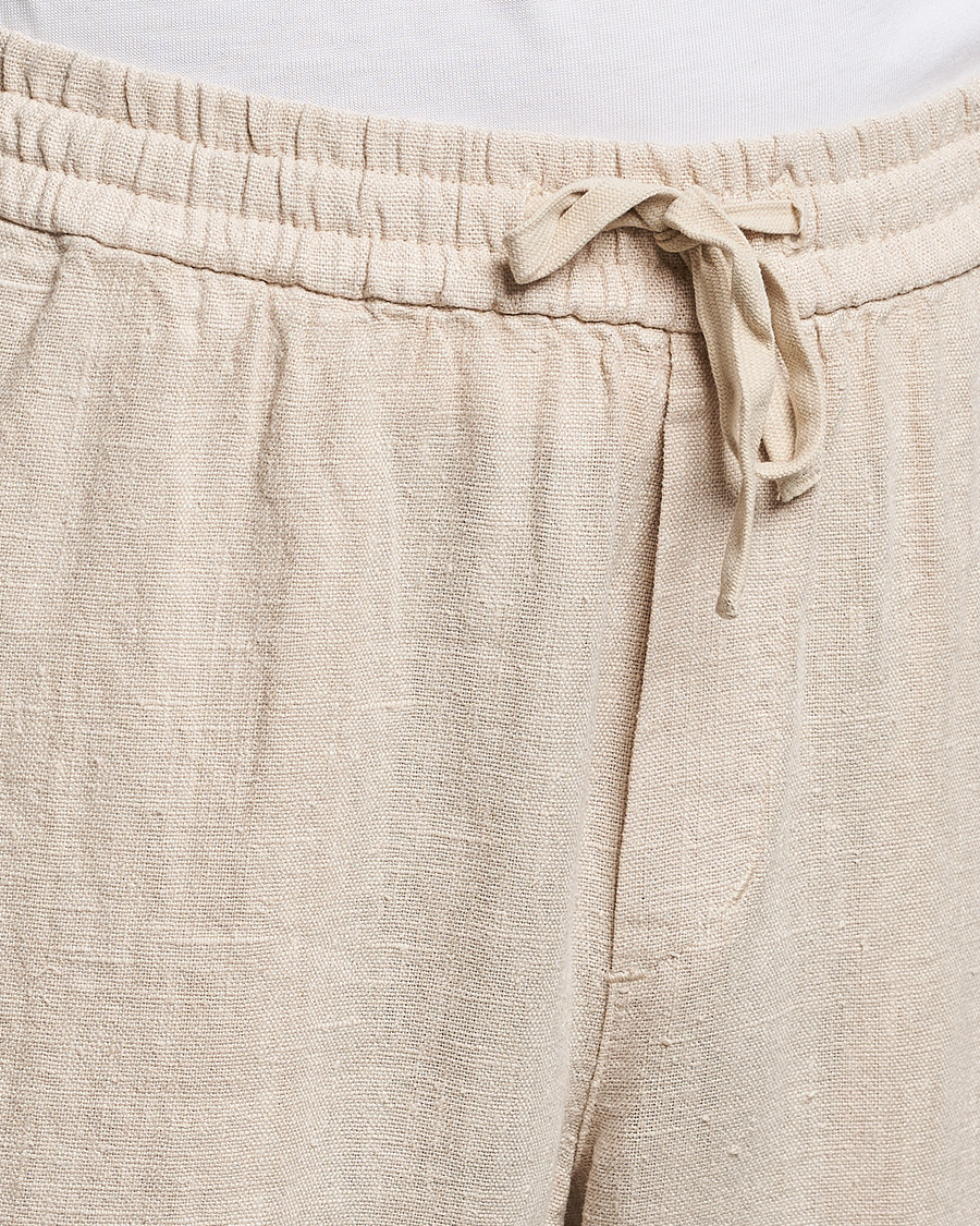 Herren | Hosen | A Day's March | Tamait Drawstring Linen Trousers Oyster