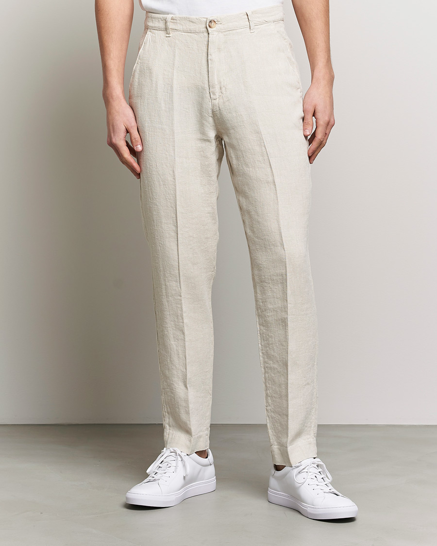 Herren | Hosen | A Day's March | Madu Linen Trouser Oyster