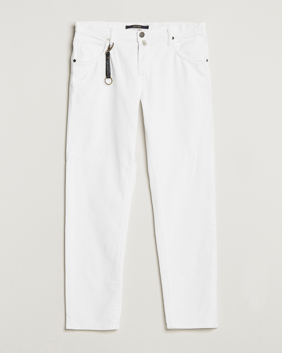 Herren | Hosen | Incotex | Cotton Stretch 5-Pocket Pants White