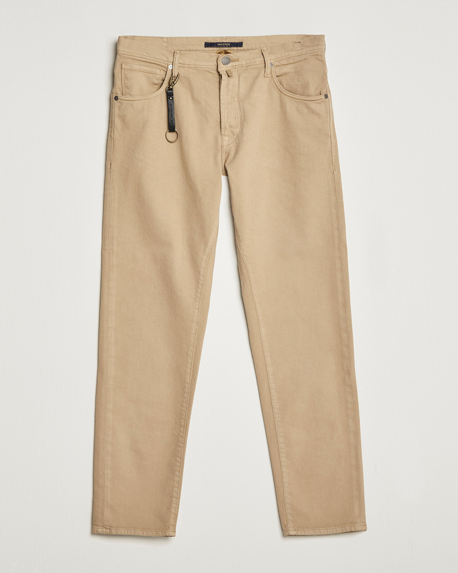 Herren | Hosen | Incotex | Cotton Stretch 5-Pocket Pants Beige