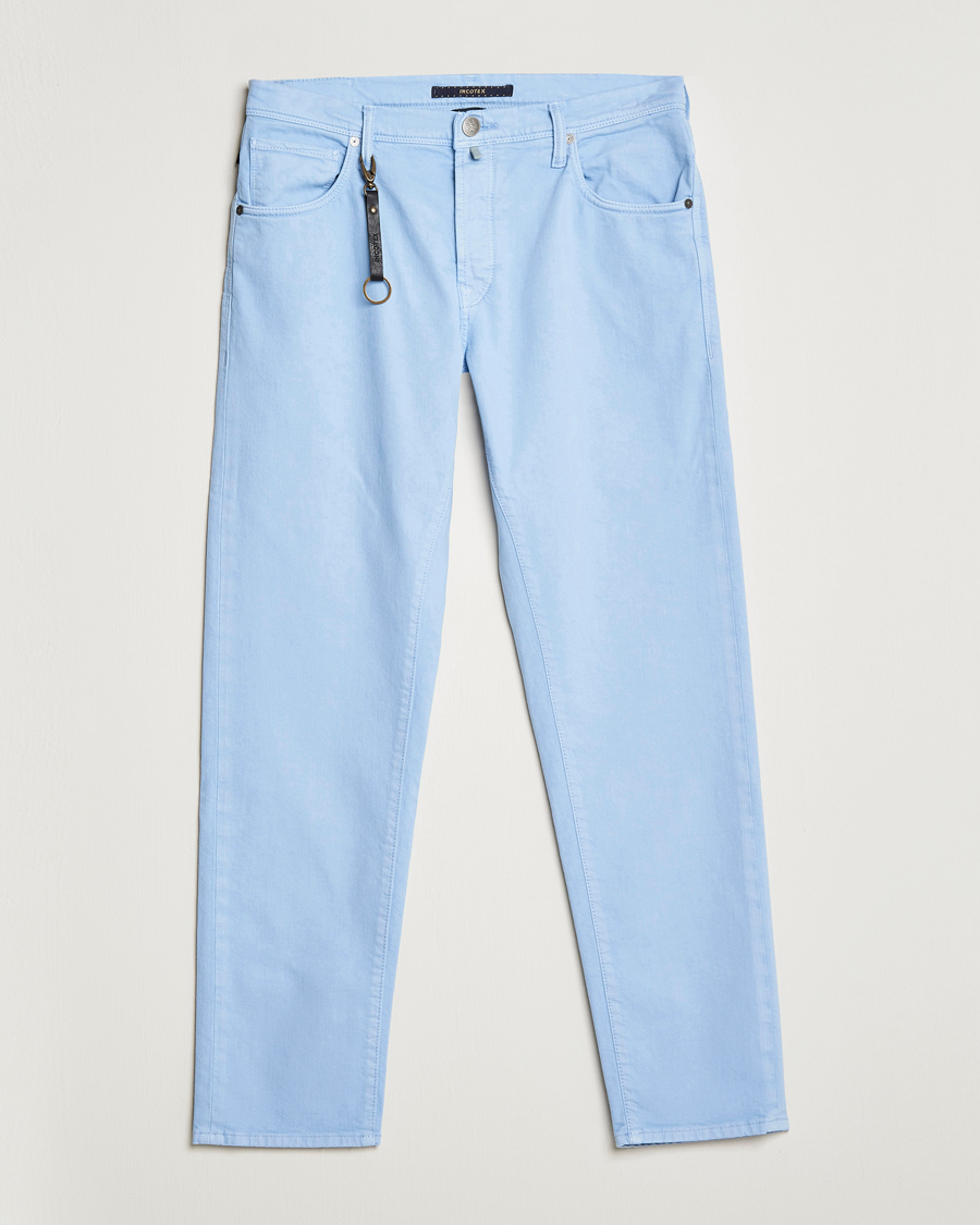 Herren | Hosen | Incotex | Cotton Stretch 5-Pocket Pants Light Blue