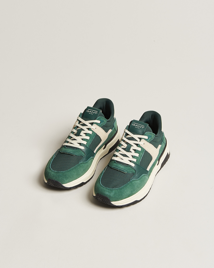 Herren | GANT Jeuton Running Sneaker Tartan Green | GANT | Jeuton Running Sneaker Tartan Green