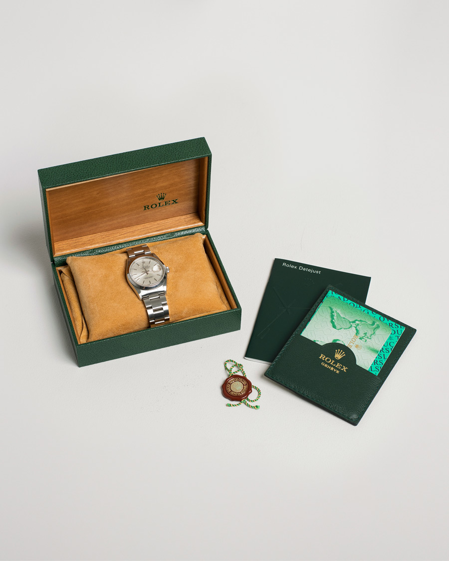 Herren | Rolex Pre-Owned Datejust 16200 Oyster Perpetual Steel Silver | Rolex Pre-Owned | Datejust 16200 Oyster Perpetual Steel Silver