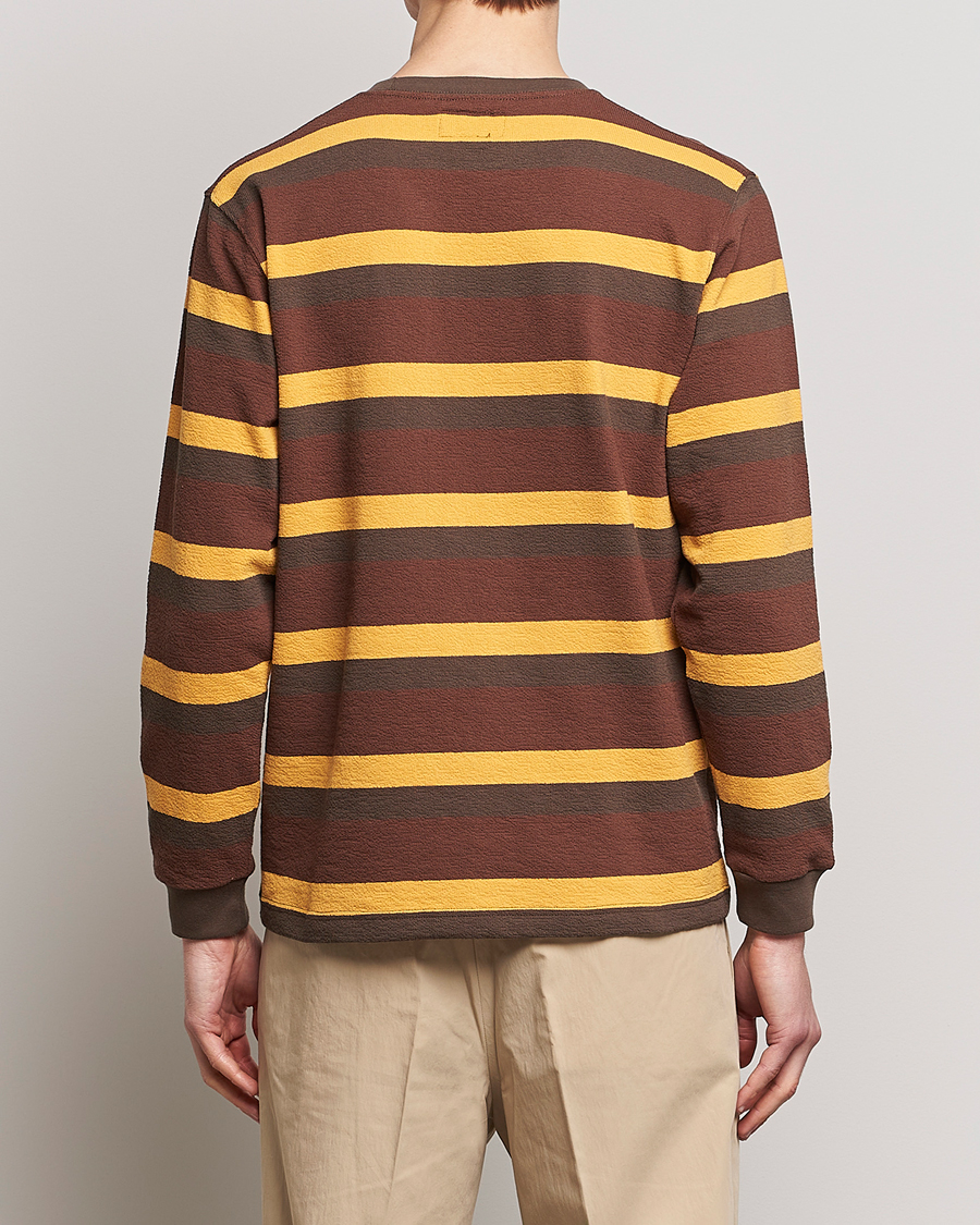 Herren | T-Shirts | BEAMS PLUS | Long Sleeve Striped Pocket Tee Brown