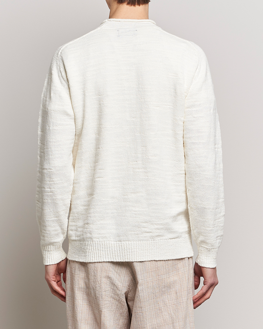 Herren | Pullover | BEAMS PLUS | Linen Crew Neck Sweater White