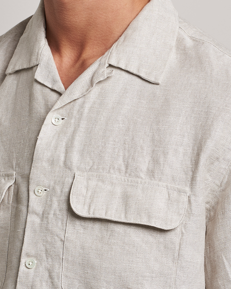 Herren | Hemden | BEAMS PLUS | Linen/Chambray Camp Shirt Natural