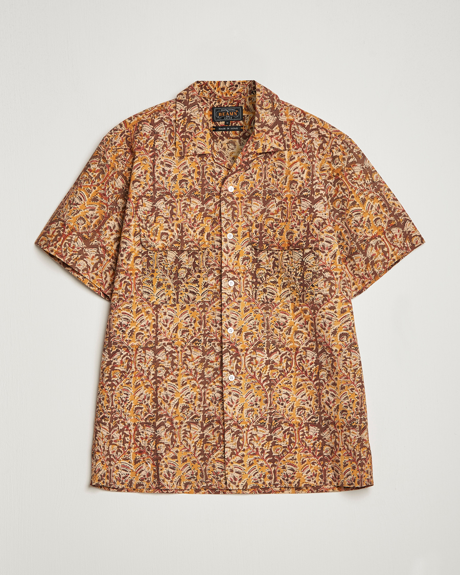 Herren | Hemden | BEAMS PLUS | Block Print Camp Shirt Brown