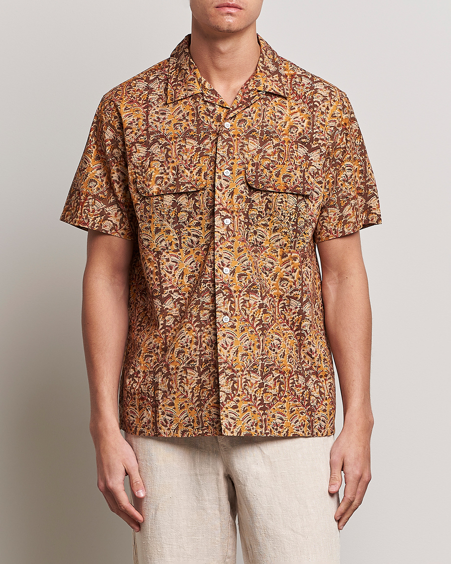 Herren | Hemden | BEAMS PLUS | Block Print Camp Shirt Brown