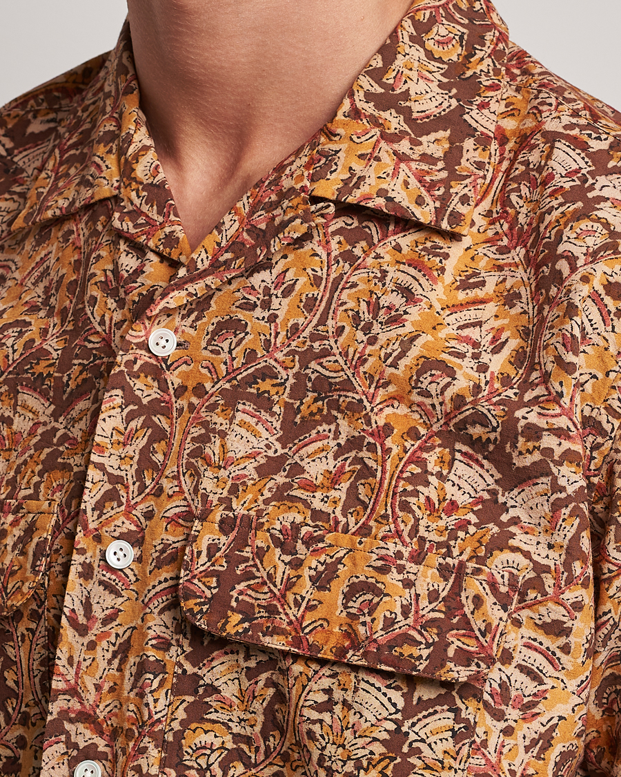 Herren | Hemden | BEAMS PLUS | Block Print Camp Shirt Brown