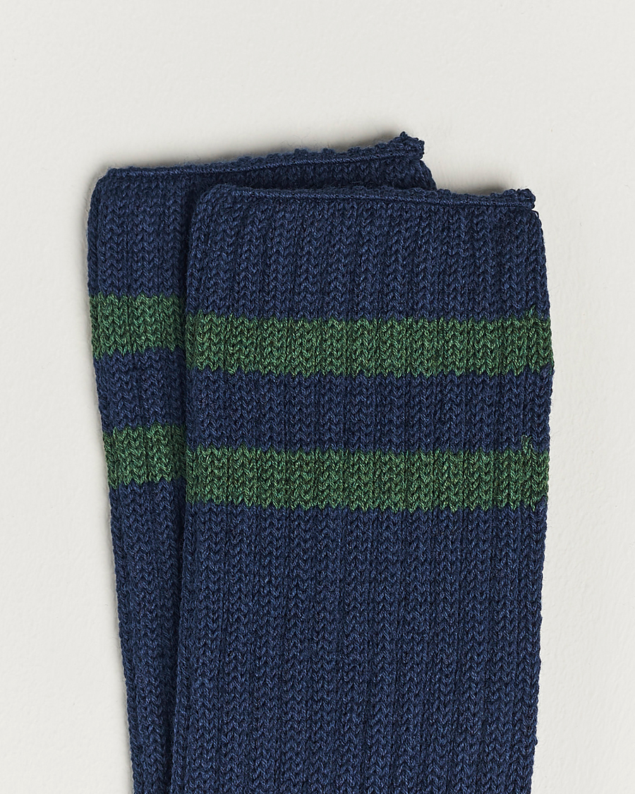 Herren | Unterwäsche | BEAMS PLUS | Schoolboy Socks Navy/Green