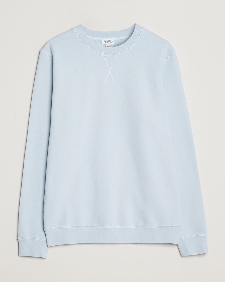 Herren | Pullover | Sunspel | Loopback Sweatshirt Pastel Blue