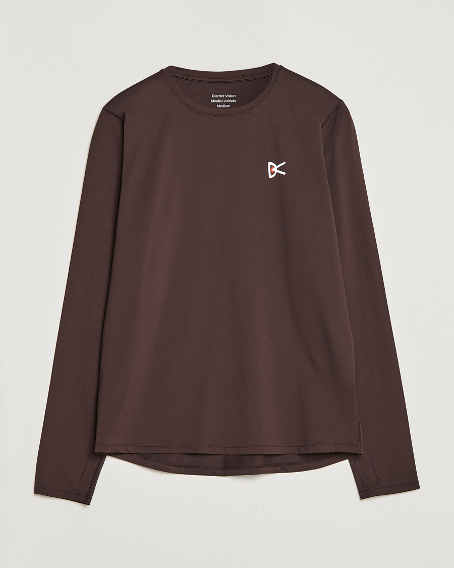 Herren | T-Shirts | District Vision | Deva-Tech Long Sleeve T-Shirt Cacao
