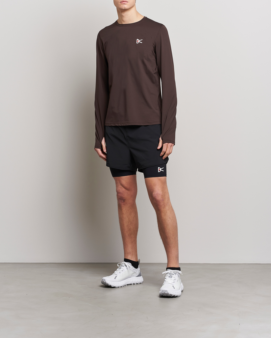 Herren | T-Shirts | District Vision | Deva-Tech Long Sleeve T-Shirt Cacao