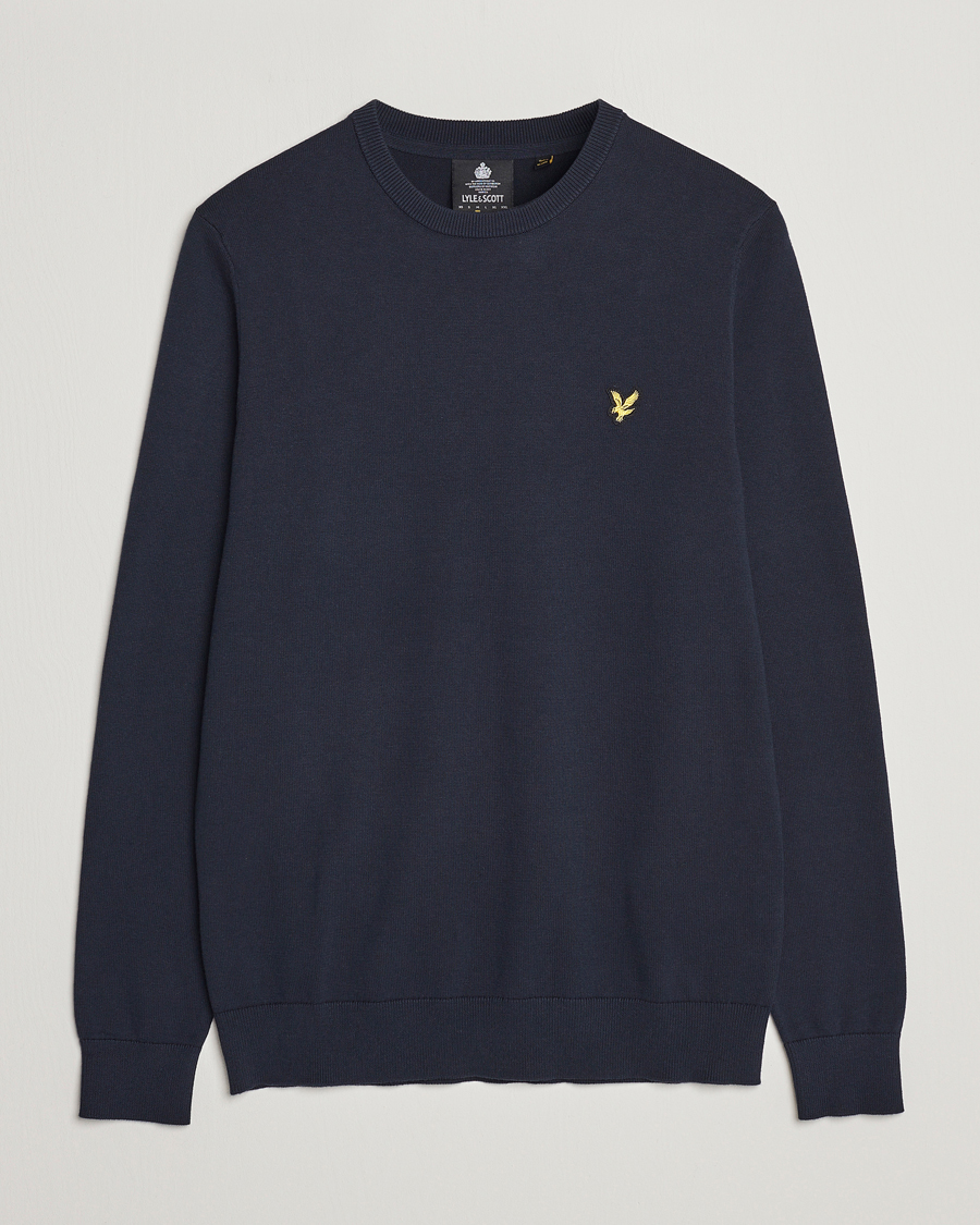 Herren | Pullover | Lyle & Scott | Crew Neck Cotton Sweater Dark Navy