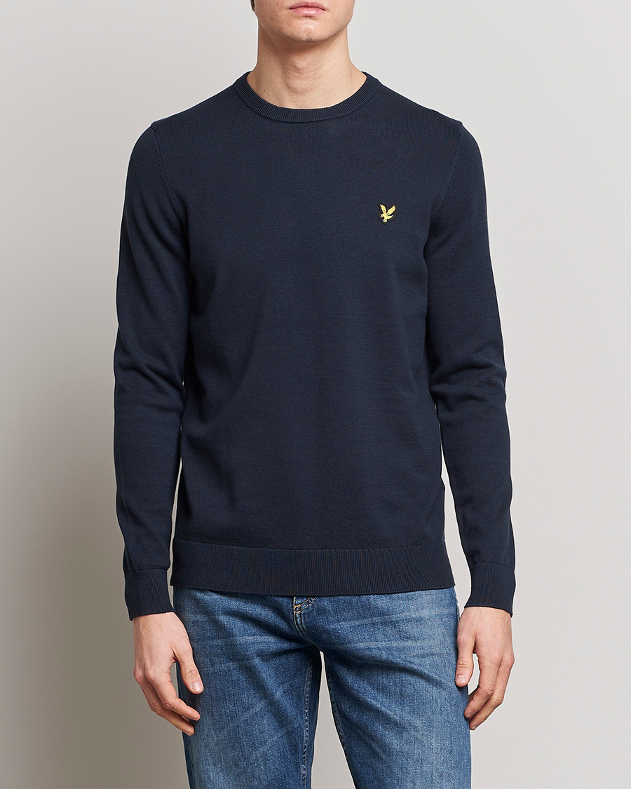 Herren | Pullover | Lyle & Scott | Crew Neck Cotton Sweater Dark Navy