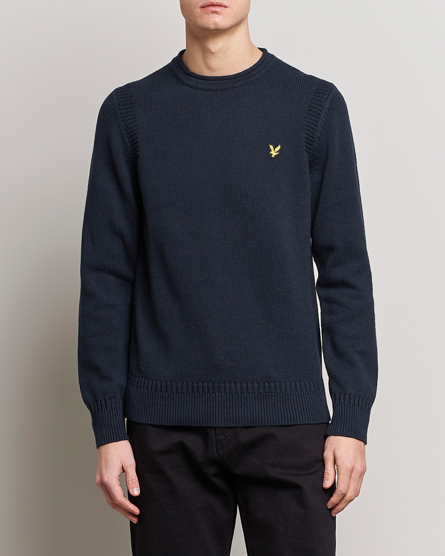 Herren | Pullover | Lyle & Scott | Soef Rll Mock Neck Sweater Dark Navy