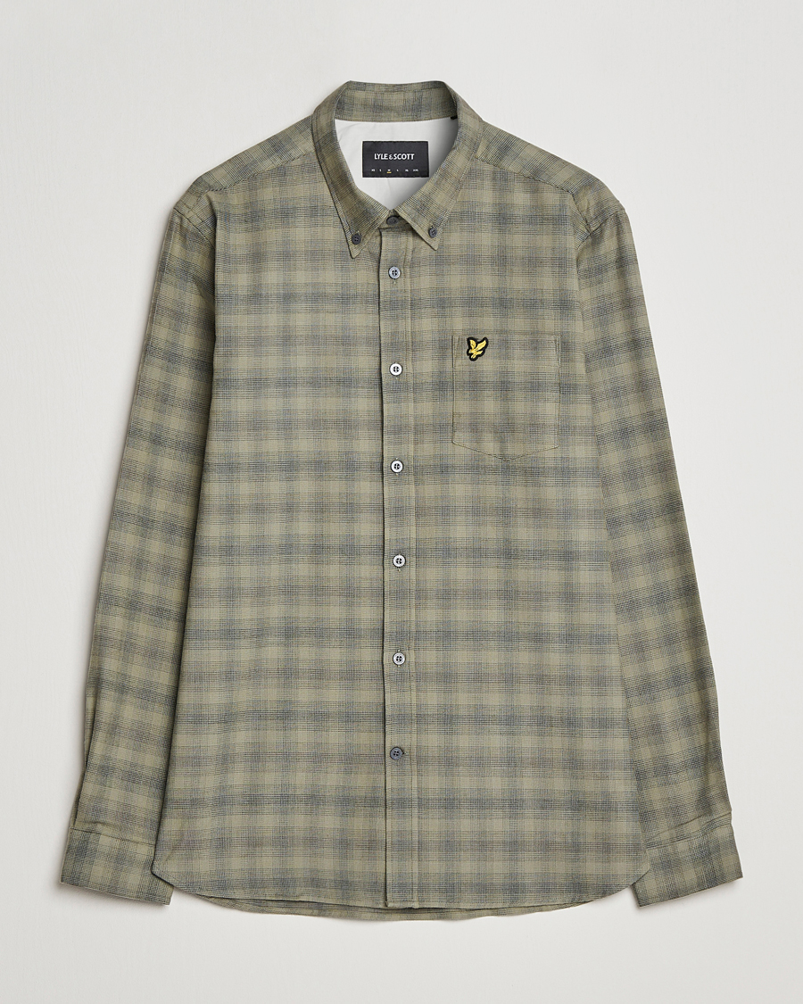 Herren | Hemden | Lyle & Scott | Button Down Flannel Shirt Sea Weed