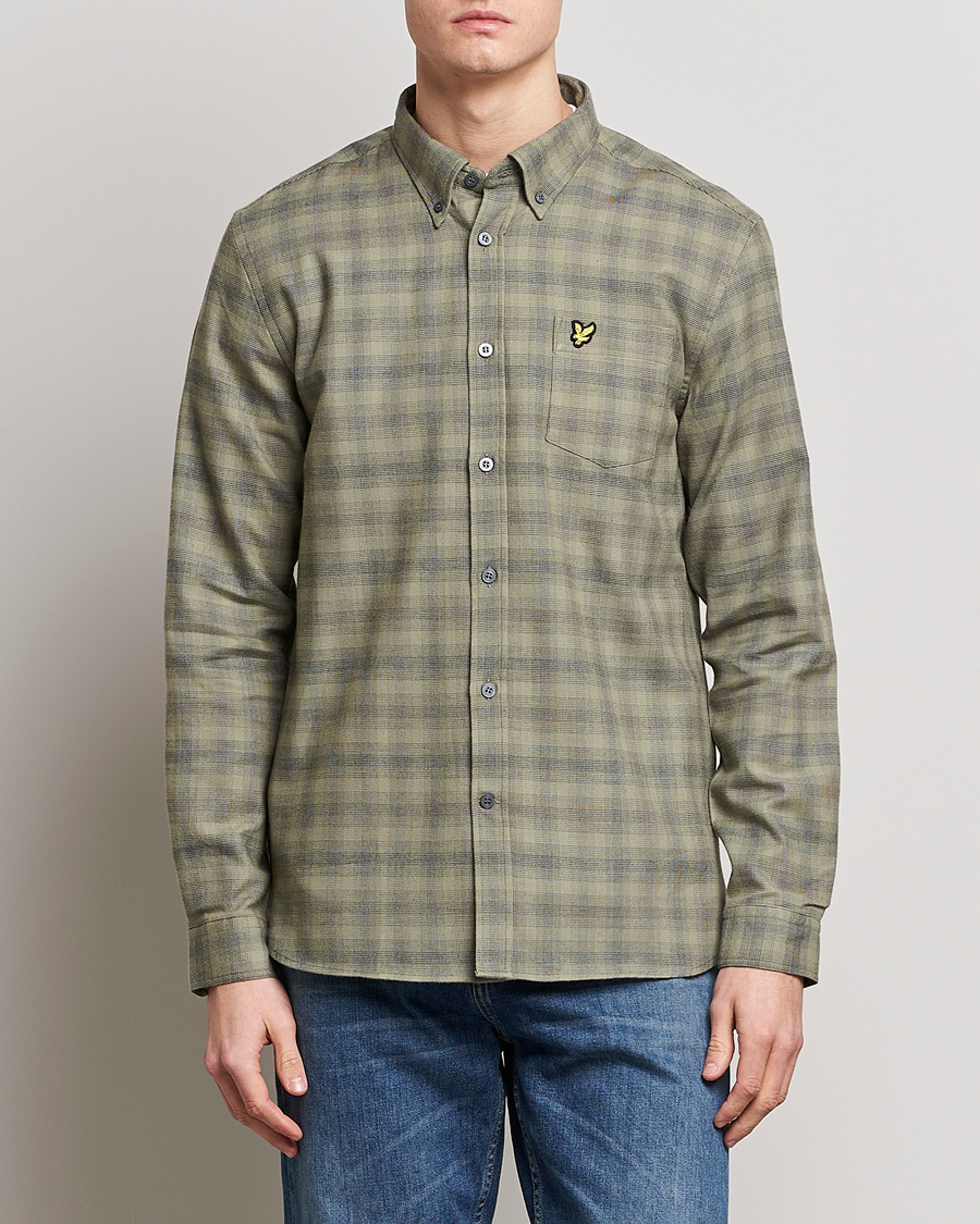 Herren | Hemden | Lyle & Scott | Button Down Flannel Shirt Sea Weed