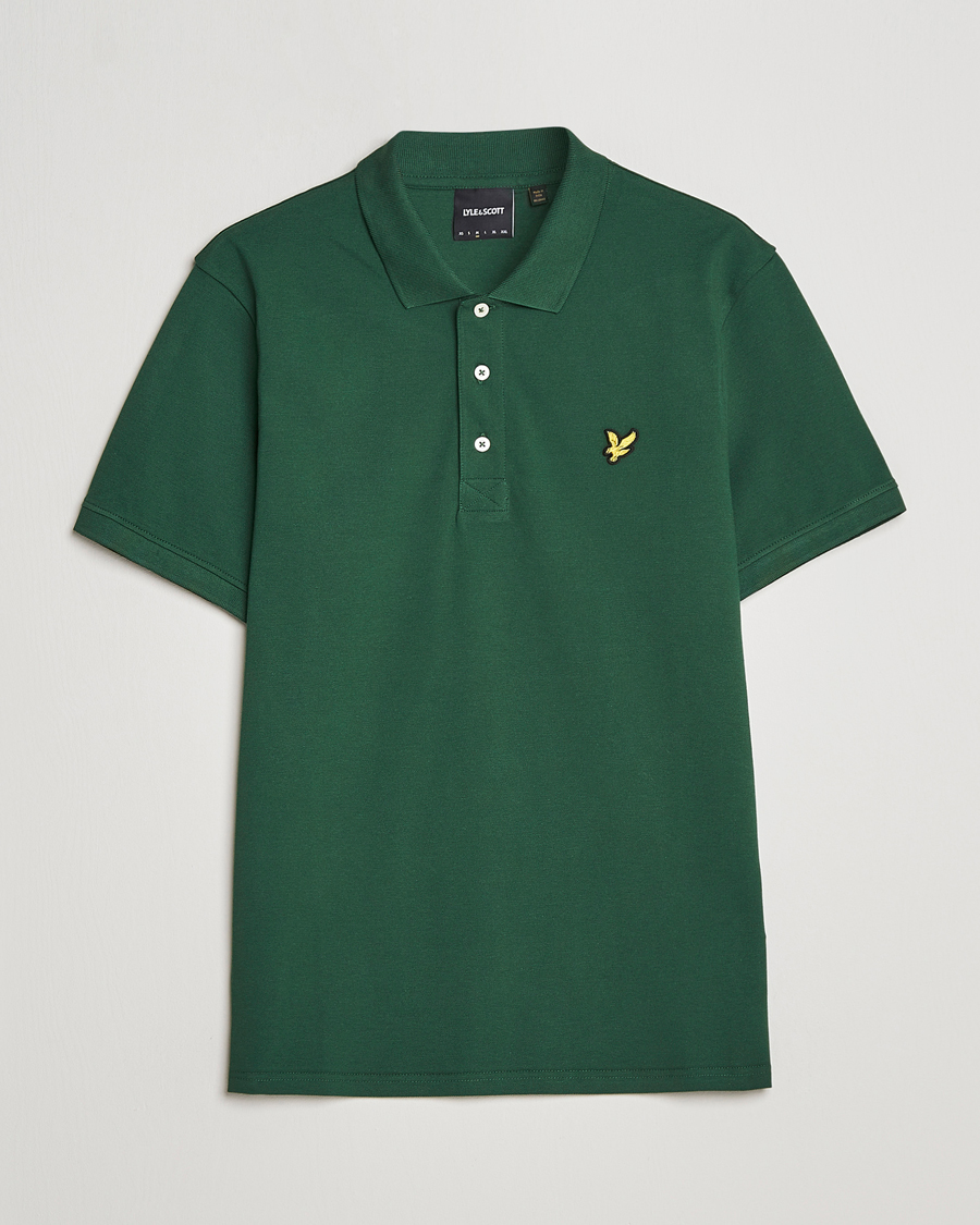 Herren | Poloshirts | Lyle & Scott | Plain Pique Polo English Green