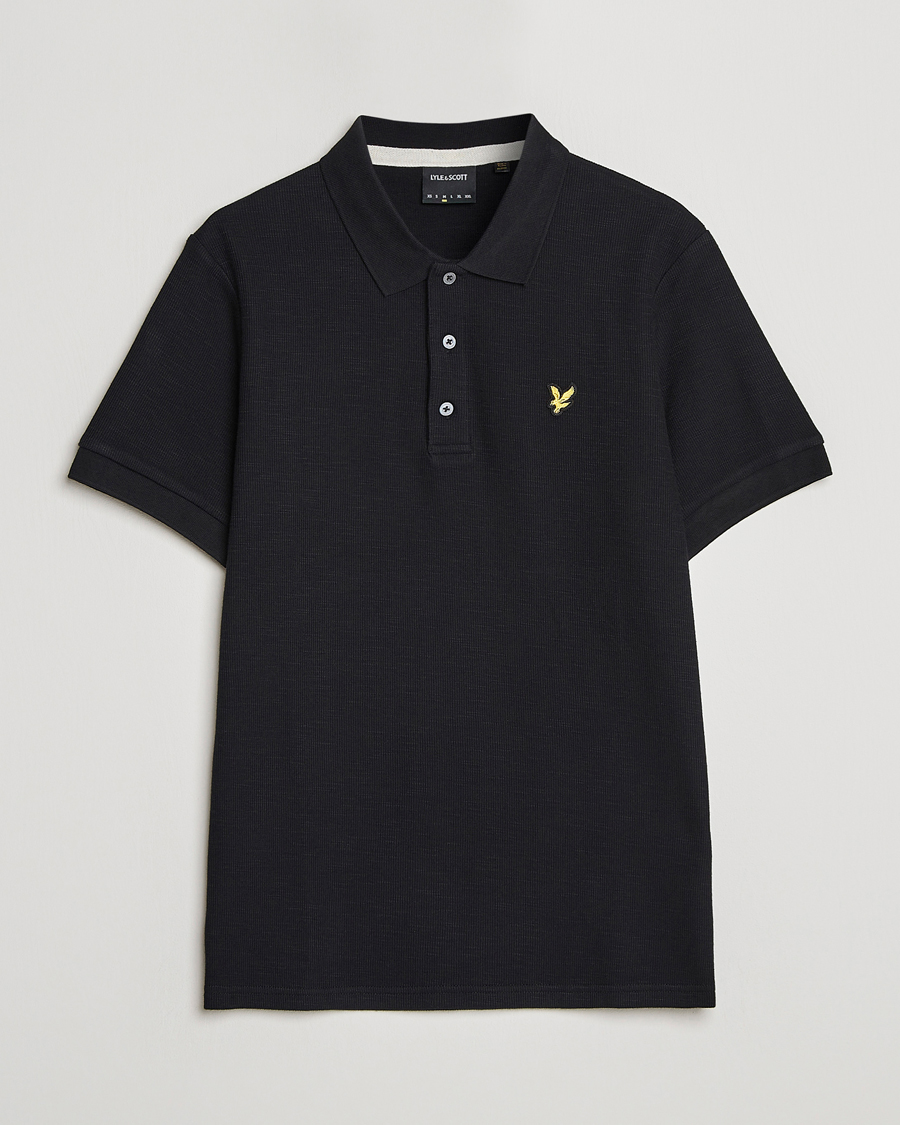 Herren | Poloshirts | Lyle & Scott | Cuffed Pique Polo Jet Black
