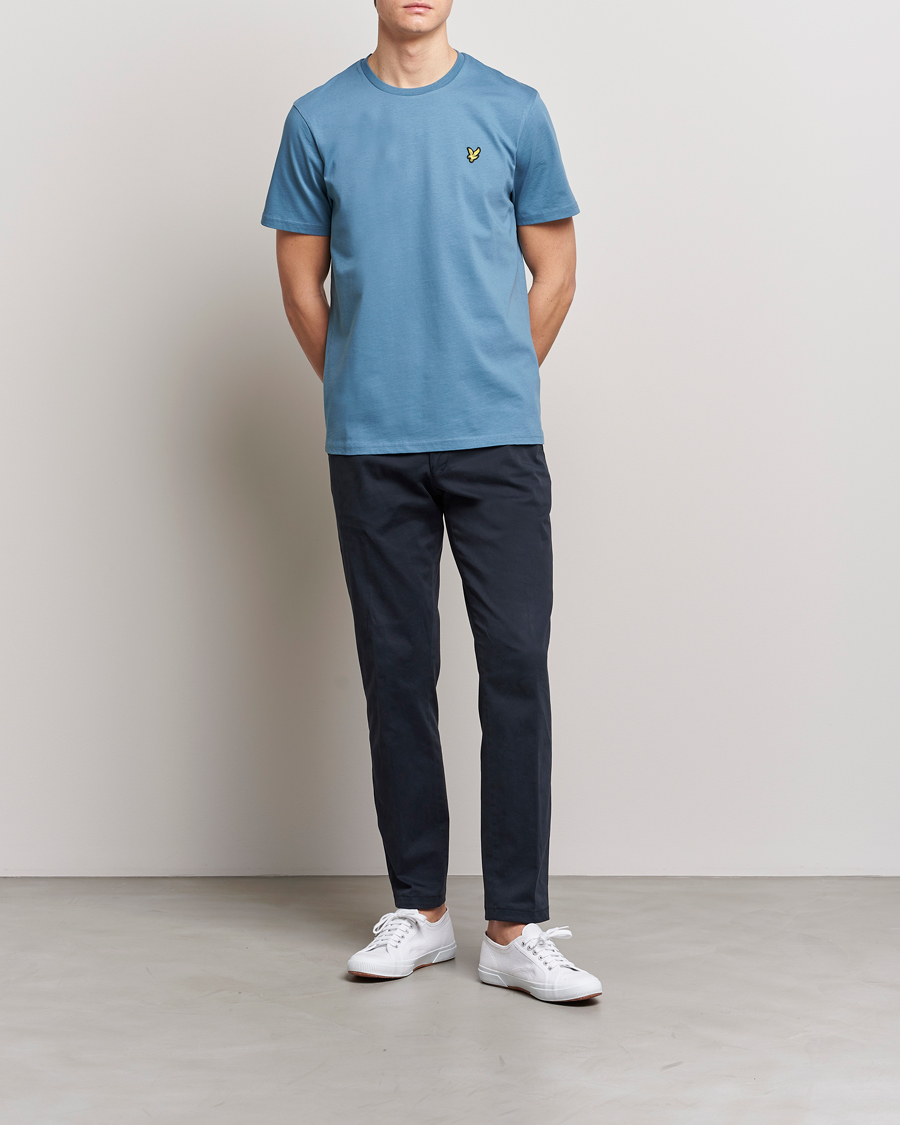 Herren | T-Shirts | Lyle & Scott | Crew Neck Organic Cotton Tee Skipton Blue
