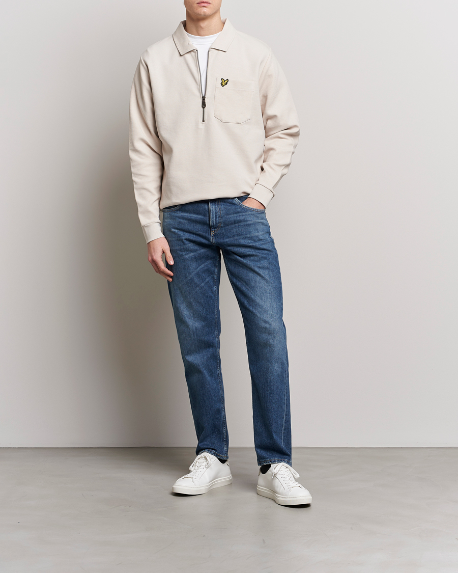 Herren | Pullover | Lyle & Scott | Crest Half Zip Sweater Cove