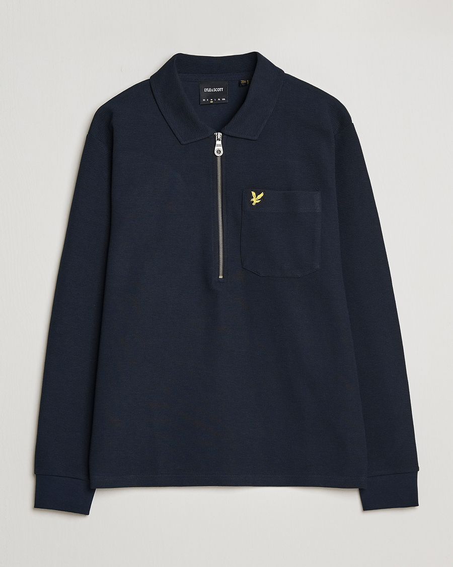 Herren | Pullover | Lyle & Scott | Crest Half Zip Sweater Dark Navy