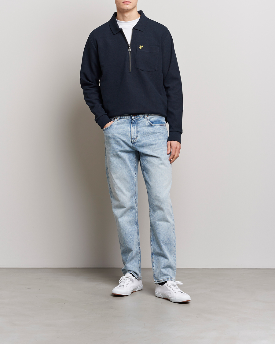 Herren | Pullover | Lyle & Scott | Crest Half Zip Sweater Dark Navy