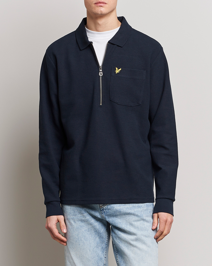 Herren | Pullover | Lyle & Scott | Crest Half Zip Sweater Dark Navy