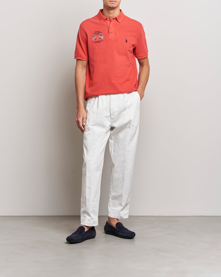 Herren | Poloshirts | Polo Ralph Lauren | Classic Fit Flag Polo Evening Post Red