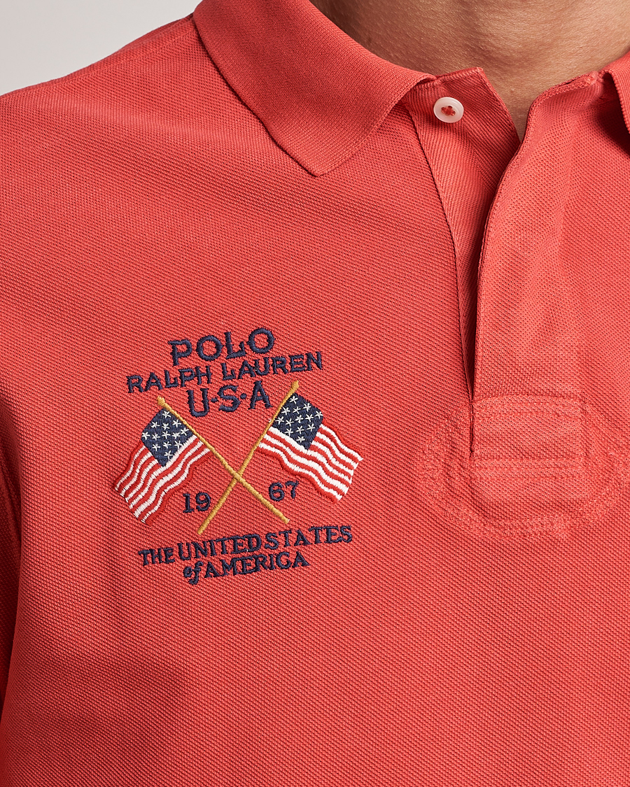 Herren | Poloshirts | Polo Ralph Lauren | Classic Fit Flag Polo Evening Post Red
