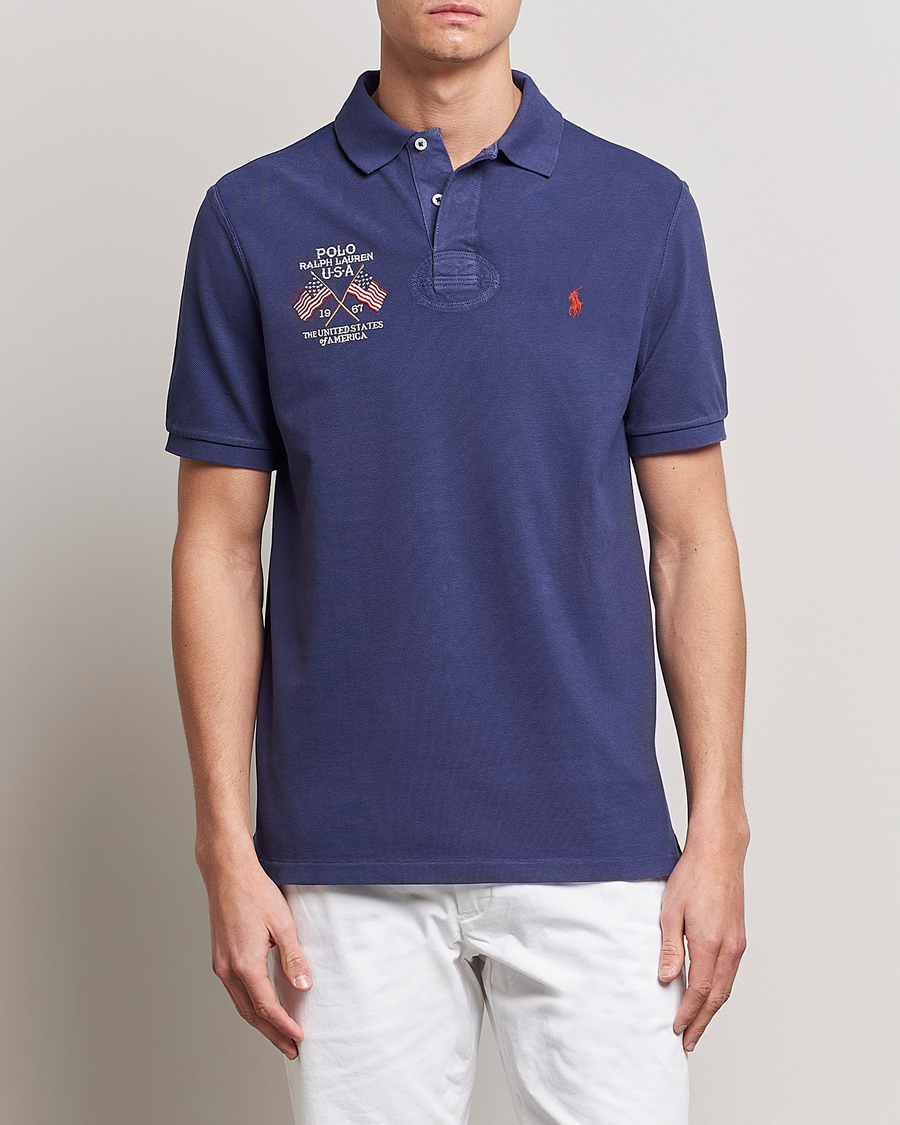 Herren | Poloshirts | Polo Ralph Lauren | Classic Fit Flag Polo Boathouse Navy