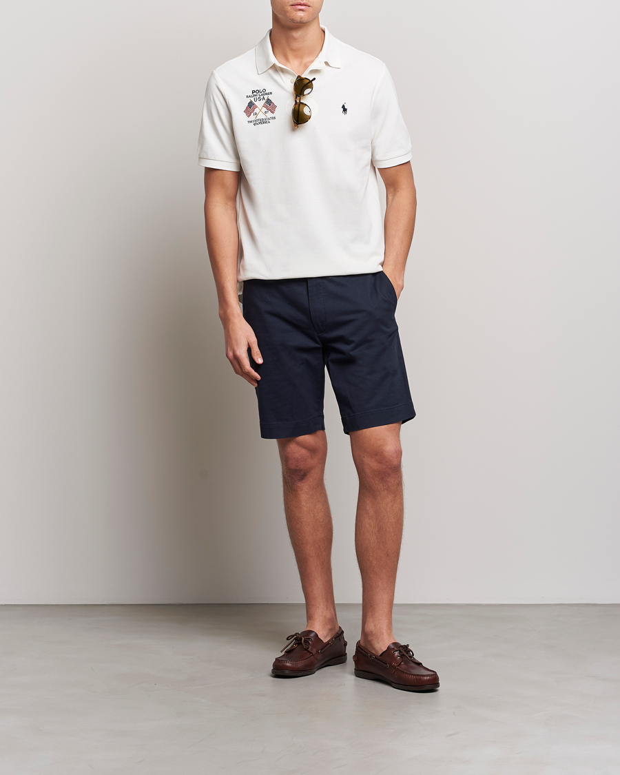 Herren | Poloshirts | Polo Ralph Lauren | Classic Fit Flag Polo Nevis White