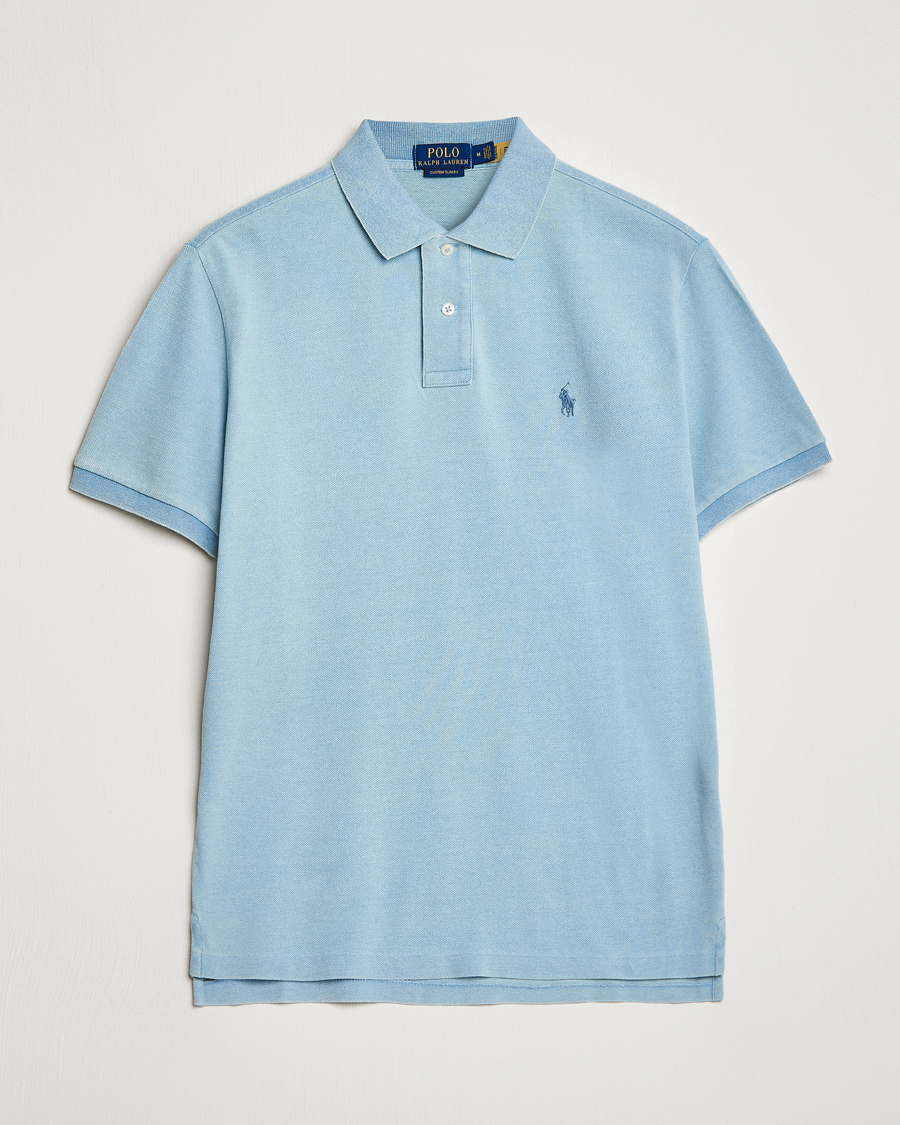 Herren | Poloshirts | Polo Ralph Lauren | Custom Slim Fit Polo Light Indigo