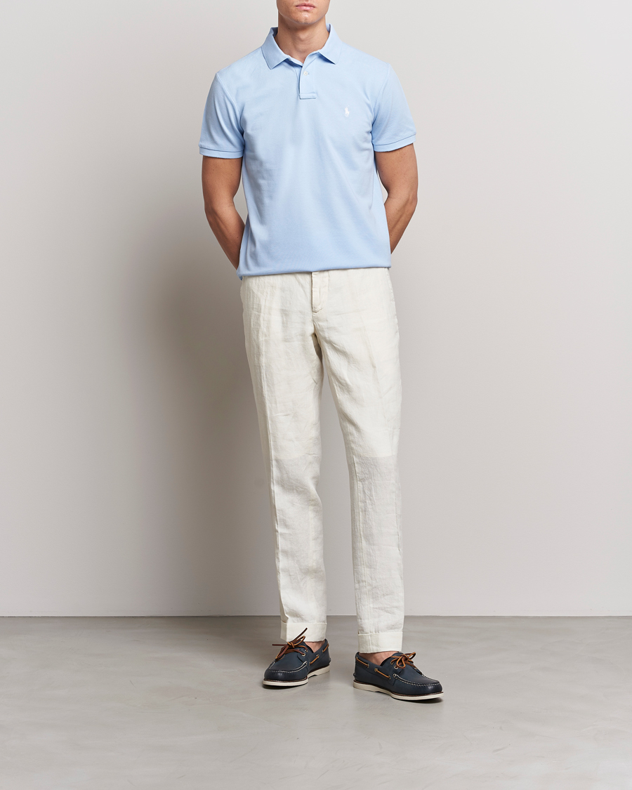 Herren | Poloshirts | Polo Ralph Lauren | Custom Slim Fit Polo Office Blue