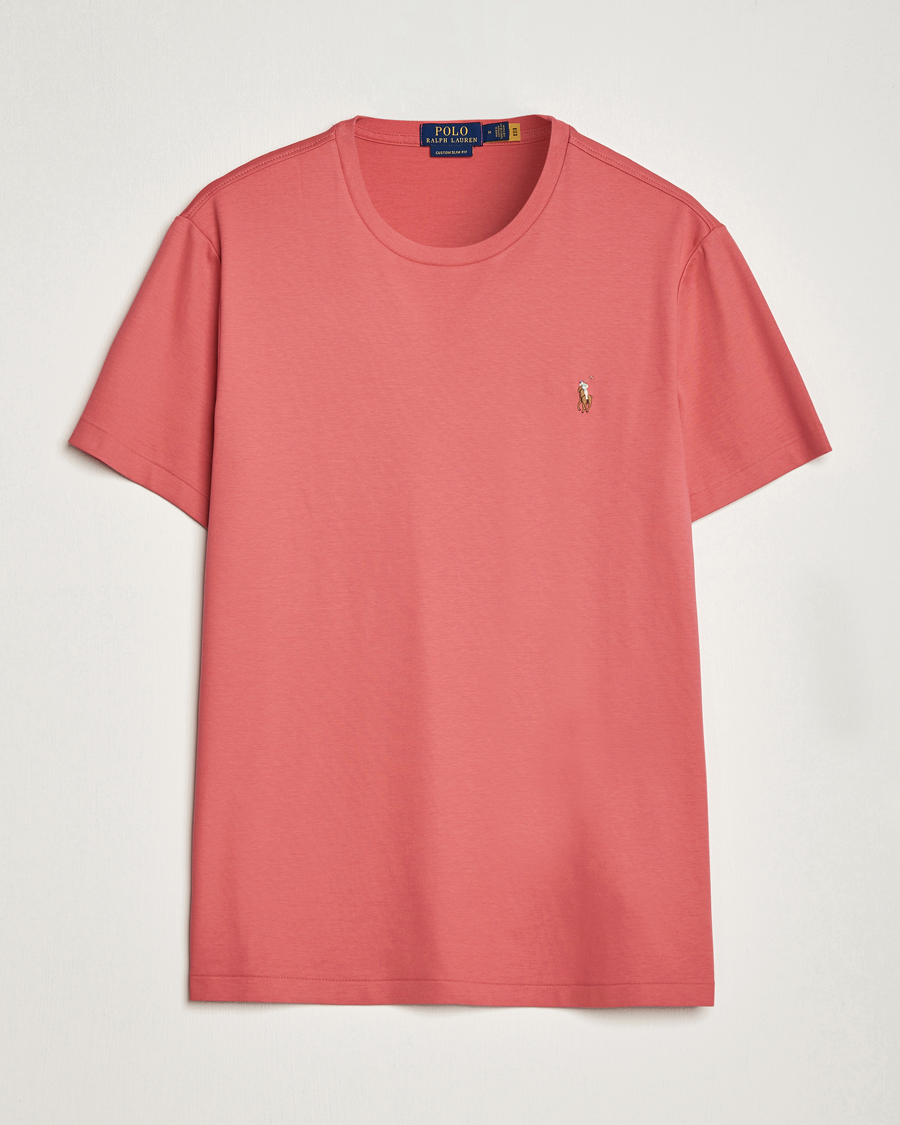 Herren | T-Shirts | Polo Ralph Lauren | Luxury Pima Cotton Crew Neck T-Shirt Red Sky