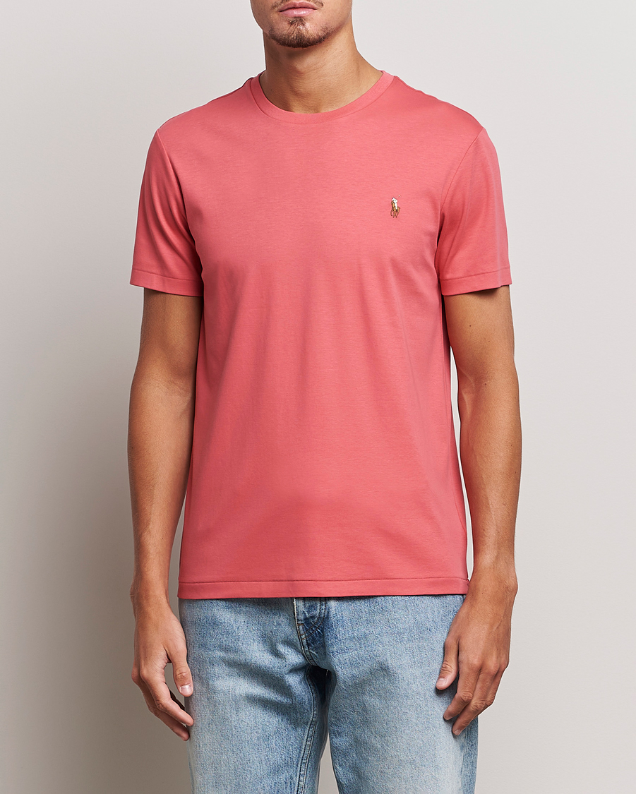 Herren | T-Shirts | Polo Ralph Lauren | Luxury Pima Cotton Crew Neck T-Shirt Red Sky